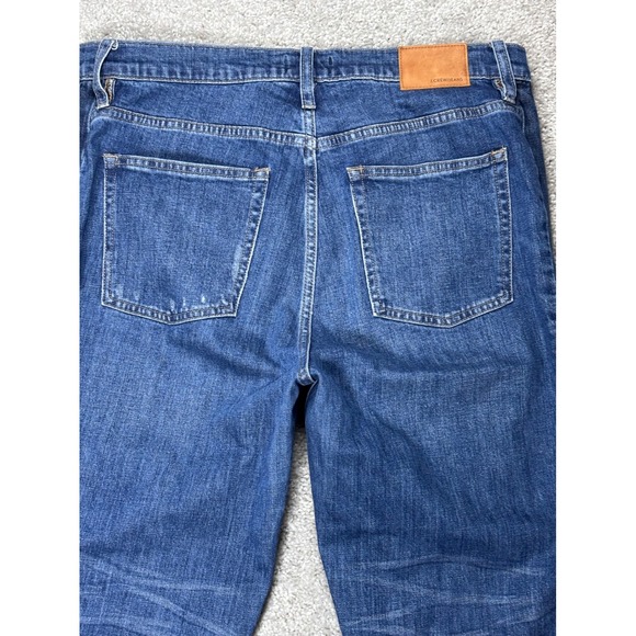 J.Crew Women 32(Measured 34) 2-Tone Tuxedo Stripe Jeans Med Wash Distressed - Picture 5 of 12